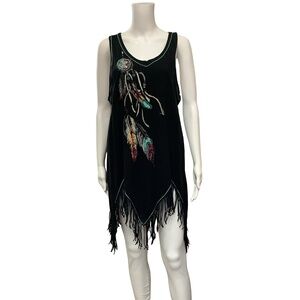 Double D Ranch Macrame Fringe Top Size: XL